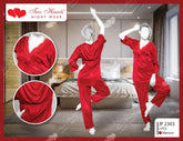 Two Hearts 2 piece Silk Pajama Shirt And Soft Fabric